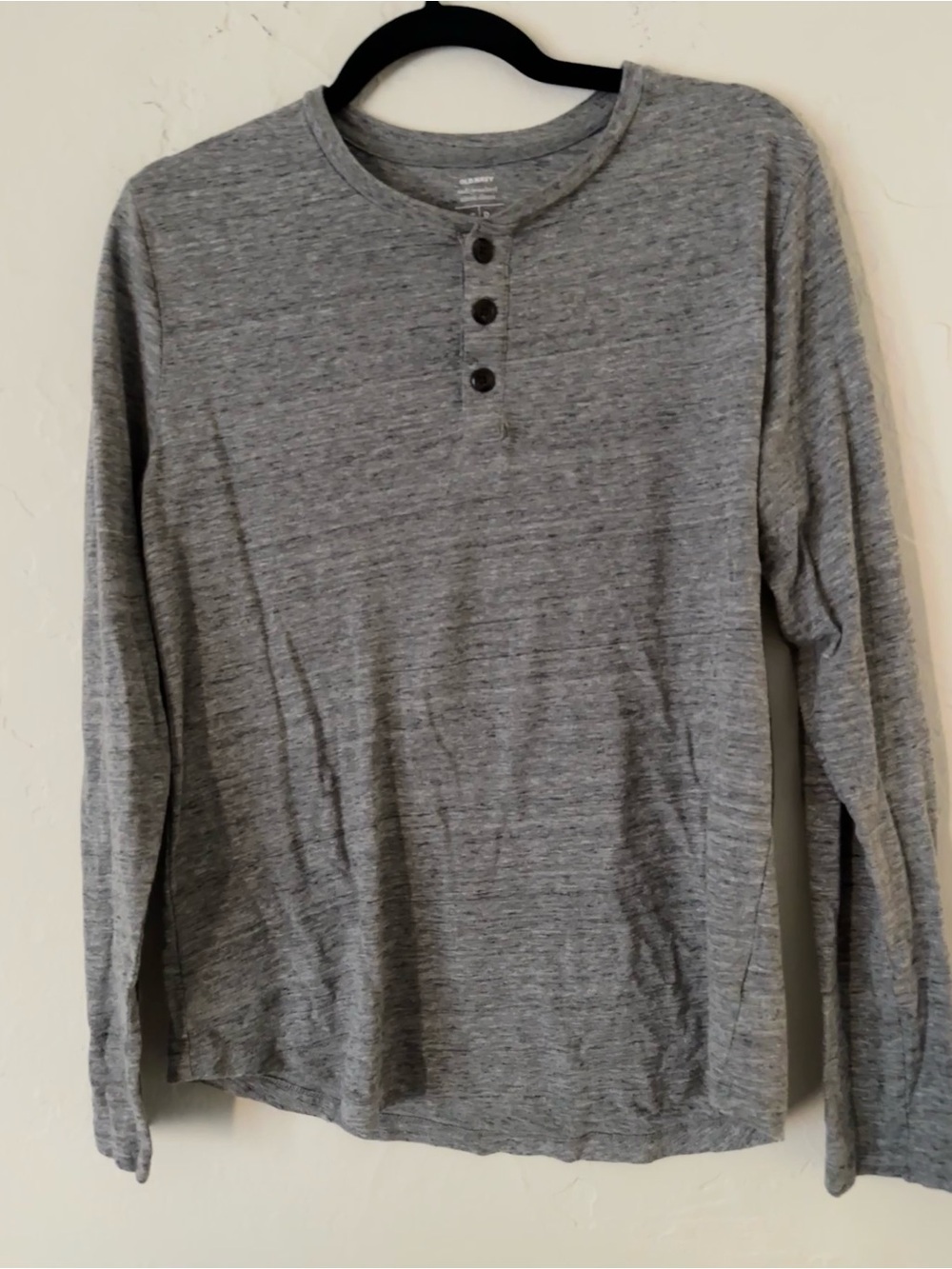 Old Navy Men's Heather Gray Long-Sleeve Henley